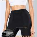 Women's High Waist Sauna Shorts, Dual-Zone Sweat Tech, Tummy Control Workout Short, Breathable Compression Gym Pants (Black, L)