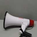 Pyle Megaphone Speaker PA Bullhorn - with Built-in Siren Rechargeable Battery, Auxiliary Jack 40 Watts & 1000 Yard Range - Record Function Ideal for Football, Baseball, Basketball Cheerleading Fans and Coaches or for Safety Drills - PMP48IR (6X6X6)