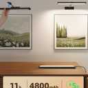 EZVALO Picture Light for Wall, 4800mAh Rechargeable Wireless Remote Battery Lights for Painting, 16In Dimmable Magnetic LED Art Display Light, Colors Temperatures, for Gallery, Living Room,Hallway