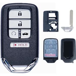 Key Fob Shell Case Replacement Fits for Honda Civic Accord CRV Pilot Passport Insight Hybrid EX LX 2016 2017 2018 2019 2020 2021 2022 Keyless Entry Remote Control 5 Button Pad Cover