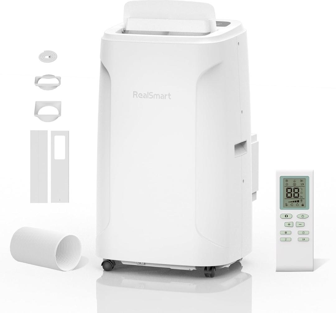 Portable Air Conditioners 14000 BTU, Dual Motor Quiet Portable AC Units for Rooms 4-IN-1 Cools Up to 700 Sq.Ft with Dehumidifier, Fan, Sleep Mode, Remote Control,24H Timer, Cooling Conditioner for Bedroom