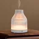 SOICARE Elegant Glass Reservoir Essential Oil Diffuser 200ML, One Button Control Glass Diffuser with Rainbow Colors for Home Office Bedroom Gift