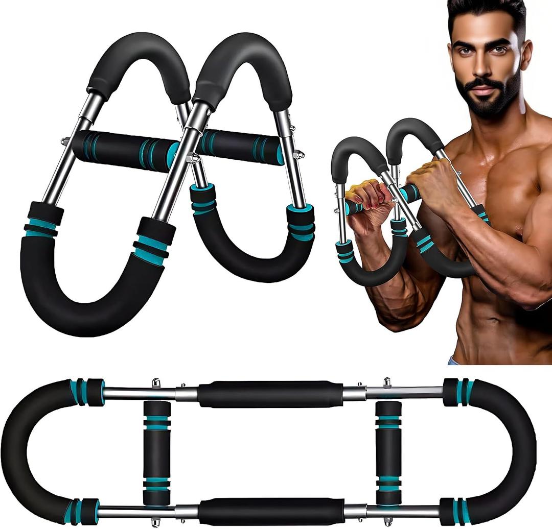 Twister Arm Exerciser, Adjustable Spring Workout Bar, 40-100lb Adjustable Chest Workout Equipment, Arm Trainer, Twister Arm Trainer (Blue)
