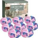 Jumbo Chunky Yarn for Hand Knitting - Super Thick Chenille Chunky Yarn for Crocheting - Extra Soft Bulky Fluffy Blanket Big Yarns 8 Jumbo Pack (27yds, 8 oz Each Skein)