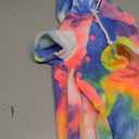 Dog Hoodie Tie Dye Dog Sweatshirt Chic Winter Clothes Ultra-Soft Warm Sweaters for Small Medium Dogs Fashion Pet Clothes for Dogs (Multicolor, XL (Back: 16.92",Chest: 21.65", Neck: 18.89"))