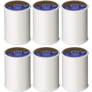 Coats & Clark Dual Duty All Purpose Thread 400 Yards White 230-1 (6-Pack)