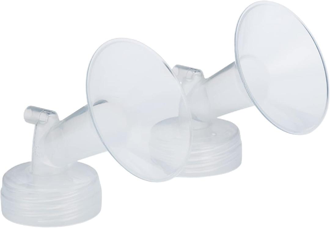 Motif Medical Luna Breast Pump Flange - Comfortable Breast Pump Flanges for Better Milk Flow & Pumping Ease - Ideal Flange Insert for Breastfeeding Moms (2 Shields, 19 mm)