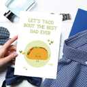 5 x ICOOLYI Funny Father's Day Card for Dad, Fathers Day Gift from Daughter Son Wife