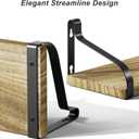 Love-KANKEI Floating Shelves Wall Mounted Set of 3, Rustic Wood Wall Storage Shelves for Bedroom, Living Room, Bathroom, Kitchen, Office and More Carbonized Black