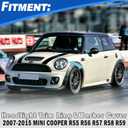 Osompar Headlight Trim Ring with Headlight Washer Cover Compatible with 2007-2015 MINI Cooper Gen2 R55 R56 R57 R58 R59 Black Pair Replaces 51137149905 61672752559 Driver Passenger Side