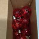 LEIFIDE 25 Pcs G40 Light Bulbs G40 LED Replacement Light Bulb 1W G40 Globe Bulb Plastic Bulb E12 Base Christmas Round Replacement Bulb for Outdoor Indoor Patio String Lights Xmas (Red)