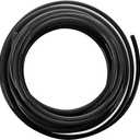 Beduan Pneumatic Tubing Pipe 1/4" OD Black Air Compressor PU Line Hose Tube for Water Fluid Transfer 12Meter 39.4ft