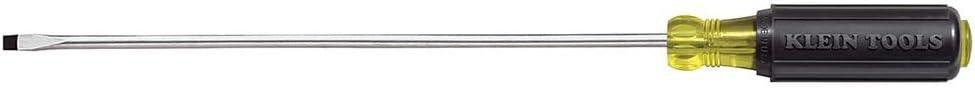 Klein Tools 608-8 Mini Flathead Screwdriver, 1/8-Inch Cabinet Tip with 8-Inch Round Shank, Made in USA (8-Inch Shank)