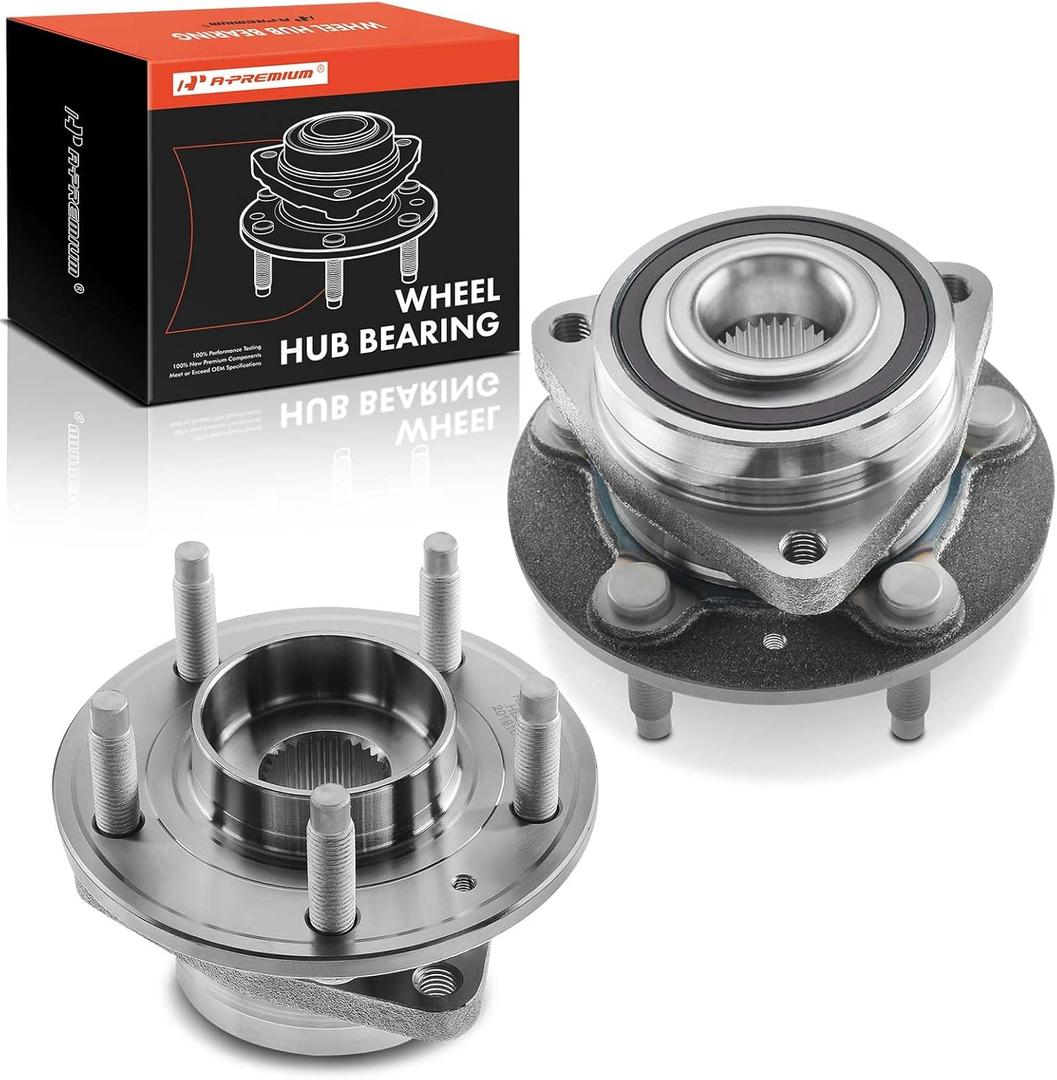 A-Premium 2 x Front Wheel Bearing and Hub Assembly with 5-Lug Compatible with Chevy Cruze 2014-2015, Volt 2011-2015, Orlando 2012-2014, Buick Verano 2012-2017, Cascada 2016-2017