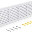 Colingmill 1 Pc Decorative Return Air Vent Cover 32 x 8.5 x 3/4 Inch (30x6 Duct Opening) White MDF Modern Farmhouse Wall Vent Grille High Airflow Cold Air Return HVAC Cover for Wall Baseboard