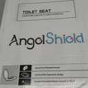Elongated Toilet Seat Natural Wood Toilet Seat with Zinc Alloy Hinges, Easy to Install also Easy to Clean, Anti-pinch Marble Toilet Seat by Angol Shiold (Elongated, Beige Pink)