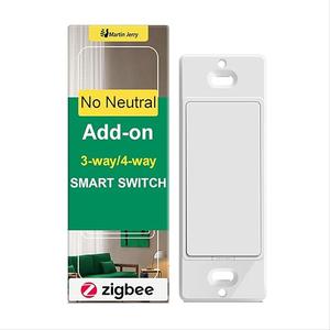 Add-on Switch for Non-Neutral 3-Way and 4-Way zigbee Smart Switch (US-ZB-SS01T)