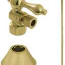 Kingston Brass CC43107TKF20 Traditional Plumbing Toilet Trim Kit, 1/2" IPS x 3/8" O.D. Comp, Brushed Brass, 20 x 2 x 2.38