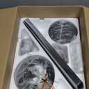 TCL Ceiling Fans with Lights, 52 Inch Low Profile Ceiling Fan with Light and Remote Control, Flush Mount, DC Reversible Motor, Noiseless, 6 Speeds Ceiling Fan for Bedroom (Black)