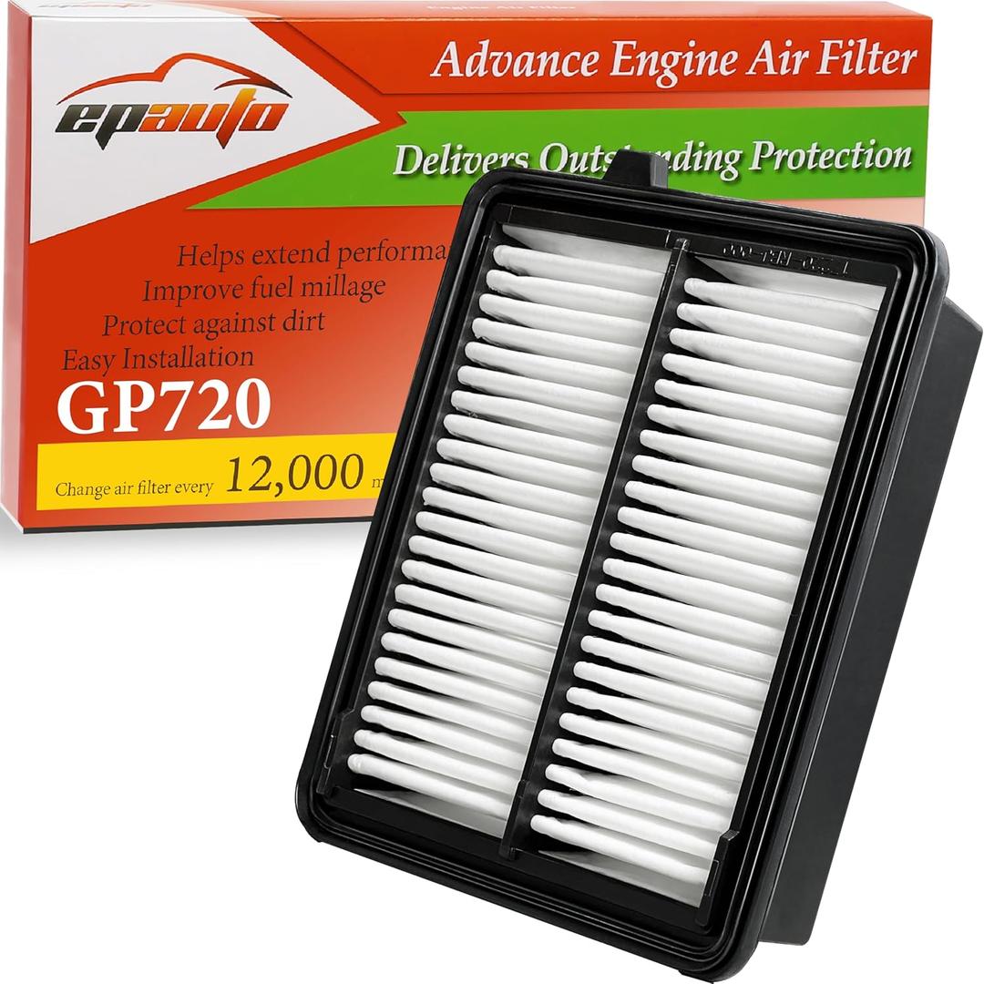 EPAuto GP720 (CA10720) Engine Air Filter Replacement for Honda Insight (2010-2014), Up to 12,000 Miles or 12 Months Protection