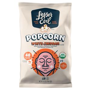 Lesser Evil Popcorn Wht Cheddar Org 4.6 OZ (4.6 Ounce (Pack of 1))