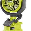 Birsppy RYOBI 18V ONE+ Cordless 4 in Clamp Fan (Tool Only)
