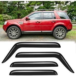 Rainproof Side Window Wind Deflectors for Land Rover Freelander 2 2007-2015;LR2 2007-2015 L359, Tape-on Sun Rain Guard Sets Window Visors for Cars,Vent Deflector for Freelander 2 07-15 LA05