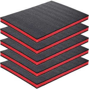 5 Pack 16x12x1 inch Tool Box Foam, Tool Foam Inserts for Cases, Polyethylene Storage Sheets Organizer for Toolbox Hard Case, Drawer Liner Storage Tool Shadow Insert
