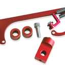 4150 4160 Series Throttle Body Cable Bracket Billet Aluminum Anodized Throttle Cable Bracket Adjustable (Red)
