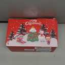 RJVW Christmas Chair Covers of 4, Thicken Velvet Santa Claus Hat Dining Room Stool Covers, Soft Xmas Kitchen Chair Covers, Christmas Home Decor for Xmas Indoor Home Holiday Party Decorations.