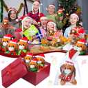 16 Pack Christmas Mini Stuffed Animal Bulk Plush Dogs for Kids 4'' Small Stuffed Puppy with Hat Scarf Plushies Dog Toys Gifts for Christmas Xmas Birthday Party Favors