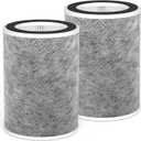 2 Packs HP201 HP202 HEPA Replacement Filter Compatible with Shark Clean Sense HP200 HP201 HP202 HP232 Neverchange HP301 HP302 UA205 HC502 AP1000 Air Cleaner Purifiers MAX, Part #HE2FKBAS, HE2FKBASMB