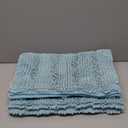 Turquoize Bath Rug Runner Long Bathroom Rug Large Size Plush Shaggy Chenille Bathroom Runner Rug 47 x 17 Non-Slip Bath Rug Runner Extra Soft & Absorbent Thick Shaggy Floor Mats, Washable, Aqua Haze