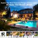 Solar Spot Lights Outdoor Waterproof IP65,4 Pack,Cool Light,2 Lighting Modes Selectable, Solar Powered Yard Garden Solar Spot Lights for Outside Landscape Auto On/Off (Black)