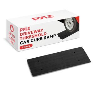 Pyle Car Driveway Curbside Bridge Ramp - Heavy Duty Rubber Threshold Curb Ramp, Used for Loading Dock, Garage, Sidewalk, Truck, Scooter, Bike, Motorcycle, Wheelchair Mobility, Other Vehicle -