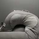 Plufl Hugl Cooling Body Pillow for Adults Made with CloudSupport Fill | U Shaped Maternity Pillows Great for Side Sleepers & Pregnant Women | Washable Cover | Grey (Standard)