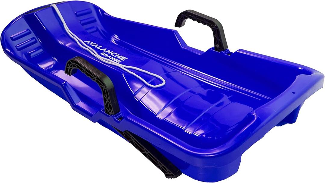 Avalanche Brands Downhill Kids Snow Sled with Brake (Blue)