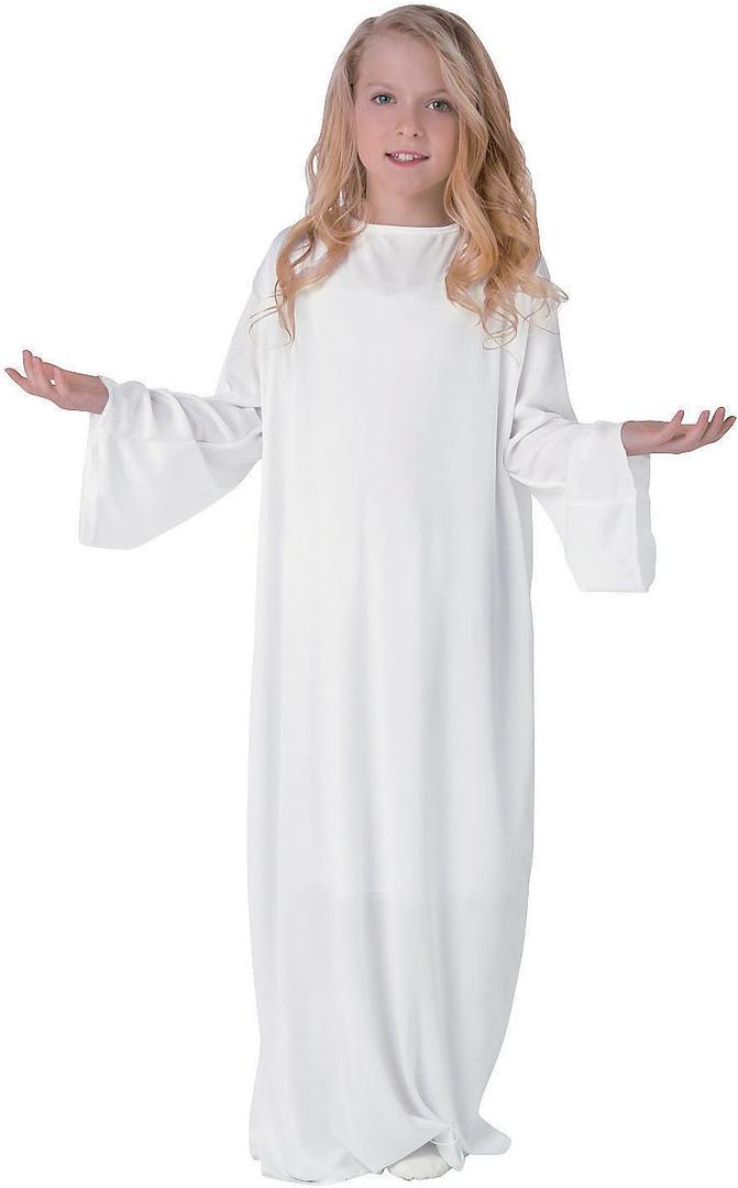 Fun Express Angel Costume for Girls Size 10-14 - Premium White Angel Dress for Kids Christmas Nativity Pageants | Biblical Character Costume for Church Plays, School Performances & Holiday Events