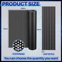 Woanger 2 Pcs 1000 x 300 mm DIY PC Case Dust Filter 0.5 mm High Airflow Hole PC Fan Mesh Filter Air Vent Covers PVC Dustproof Cover with 8 Magnetic Strip for Computer Chassis Speaker and More, Black