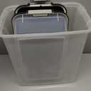 IRIS USA 30 lbs & 11 lbs Combo Airtight Dog Food Storage Container, Stackable Treat Box, 2-Cup Scoop, Wheels, Keep Fresh, Easy Mobility, Black