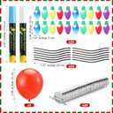 Yookeer Christmas Golf Cart Decoration Kit Large Inflatable Santa Hat for Car Christmas Golf Cart Accessories Reflective Bulb Light Shaped Magnets Car Covers for Holiday Decorations(White)