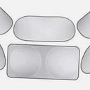 6 PCS Car Window Glass Sunshade Kit, Reflective Heat Insulation & Glare Blocking Shield, Full Coverage Oudoor Privacy Protection Shade, Foldable Sun Visor for Cars Trucks SUVs (Silver)