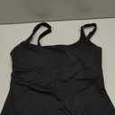 QINSEN Womens Tank Tops with Built in Bras Square Neck Double Lined Basic Sleeveless Workout Tops (Black, M)