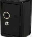 Frcctre Kids Safe Bank, Money Box with Coin Tray, Mini Locker Small Safe Storage Box Piggy Bank with Combination Lock and Key, 7" H x 4.7" Lx 3.9" W, Black