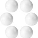 FFchuanhe 6 Pack Craft Foam Balls 4 inch, White Polystyrene Smooth Round Balls, for Arts and Crafts Supplies, School Project, Weddings, Christmas, Home Decoration