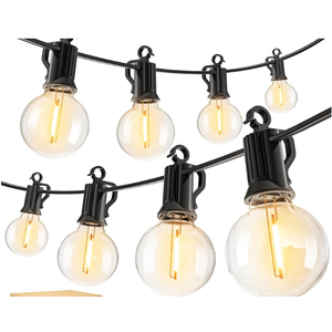 Brightown Outdoor String Lights - Waterproof Globe Patio Lights 35 Ft with 30 G40 Shatterproof LED Bulbs, Connectable Commercial Hanging Light for Backyard, Bistro, Porch, Cafe, Deck, Garden