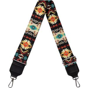 GLENLCWE Tribal Native Indian African Aztec Print Wide Purse Strap Replacement Belt Adjustable Shoulder Strap for Crossbody/Canvas/Purse/Handbag