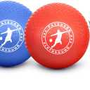 10 Inch Kickball Set, Playground Ball with Carrying Bag, Dodge Balls for Kids and Adults, Bouncing Sport Handball and Toy Ball, Outdoor Balls Official Camps,10 Inch Red&Blue 2 Pack with Pump