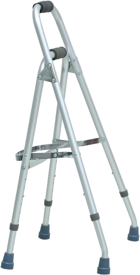 Folding Hemi Walker, Side Style One-Arm Adult Walker, Lightweight &Adjustable Height Mobility Aid for Seniors