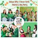 2 x St Patricks Day Decoration - Happy Saint Patricks Day Accessories Decor, Ceramic Irish Blessing Table Desk Sign, Green Lucky Shamrock Home Office Spring Tiered Tray Decor Centerpiece